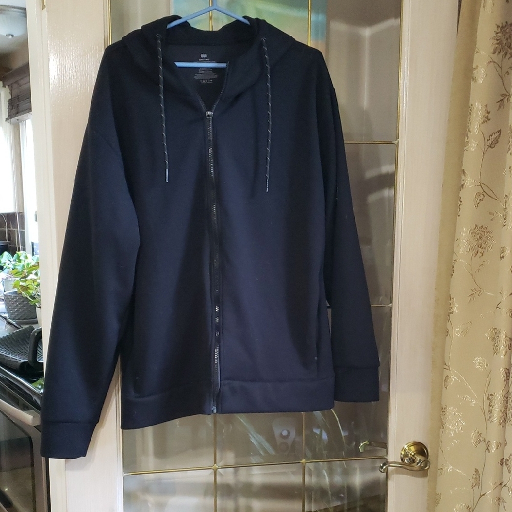 Cory Vines XL Black Hood Lane City Stretch Jersey Zip Active Jacket